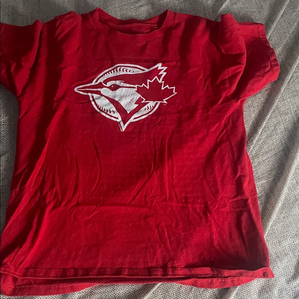 Genuine Merchandise Red Tee with Bird Emblem